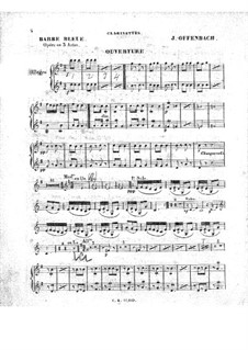 Синяя Борода: Партия кларнетов by Жак Оффенбах