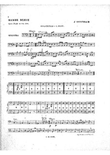 Синяя Борода: Партия виолончелей и контрабаса by Жак Оффенбах