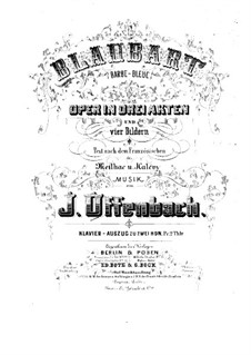 Синяя Борода: Для фортепиано by Жак Оффенбах