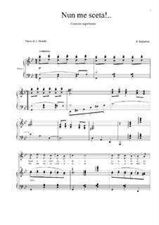 Nun me sceta...!: Для голоса и фортепиано by Эрнесто Тальяферри