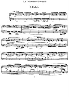 Гробница Куперена для фортепиано, M.68: Для одного исполнителя by Морис Равель