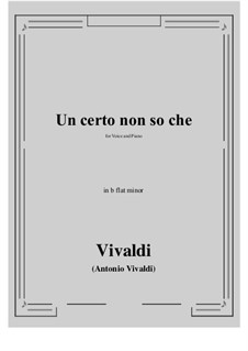Un certo non so che: B flat minor by Антонио Вивальди