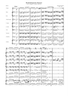 Бранденбургский концерт No.2 фа мажор, BWV 1047: Партитура by Иоганн Себастьян Бах