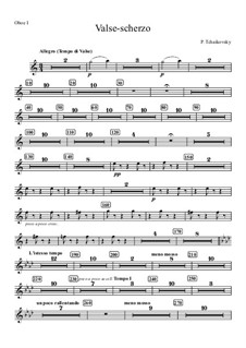 Вальс-скерцо для скрипки с оркестром, TH 58 Op.34: Партия I гобоев by Петр Чайковский