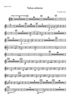Вальс-скерцо для скрипки с оркестром, TH 58 Op.34: Партия второй валторны by Петр Чайковский