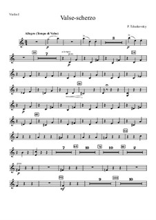 Вальс-скерцо для скрипки с оркестром, TH 58 Op.34: Скрипка I by Петр Чайковский