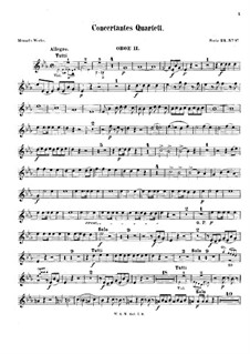 Концертная симфония для оркестра ми-бемоль мажор, K.297b: Партия II гобоя by Вольфганг Амадей Моцарт