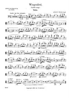 Колыбельная песня, Op.2: Сольная партия by Август Нёльк