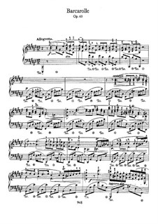 Баркарола фа-диез мажор, Op.60: Для фортепиано by Фредерик Шопен