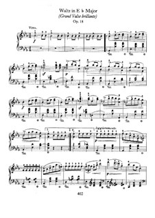 Большой блестящий вальс ми-бемоль мажор, Op.18: Для фортепиано by Фредерик Шопен