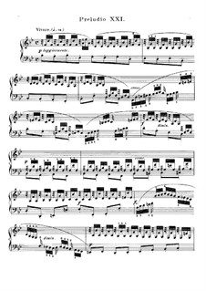 Прелюдия и фуга No.21 си-бемоль мажор, BWV 866: Для фортепиано by Иоганн Себастьян Бах