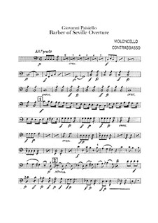 Севильский цирюльник, R 1.64: Увертюра – партия виолончели и контрабаса by Джованни Паизиелло