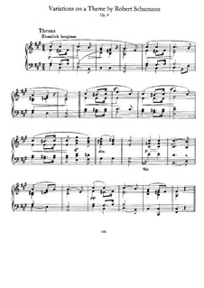 Вариации на тему Шумана, Op.9: Для фортепиано by Иоганнес Брамс