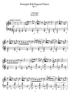 Двадцать пять норвежских народных песен и танцев, Op.17: Для фортепиано by Эдвард Григ