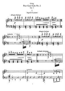 Сюита No.2, Op.55: Для фортепиано by Эдвард Григ