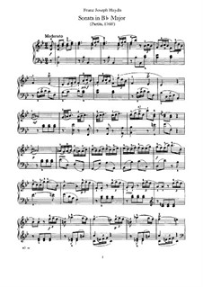 Соната для фортепиано No.11 си-бемоль мажор, Hob.XVI/2: Для одного исполнителя by Йозеф Гайдн