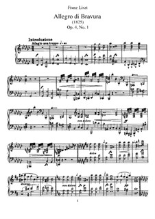 Allegro di bravura, S.151: Для фортепиано by Франц Лист