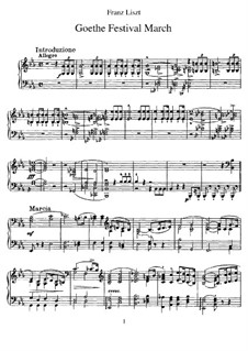 Goethe Festival March, S.227: Для фортепиано by Франц Лист