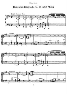 No.18 фа-диез минор, S.244: Для фортепиано by Франц Лист