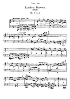 Rondo di bravura, S.152: Для фортепиано by Франц Лист