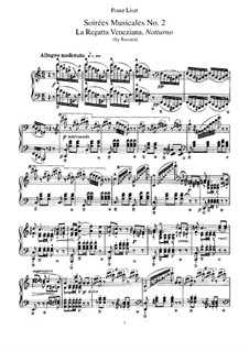 Транскрипции на темы из цикла 'Музыкальные вечера' Россини, S.424: No.2 Nocturne by Франц Лист