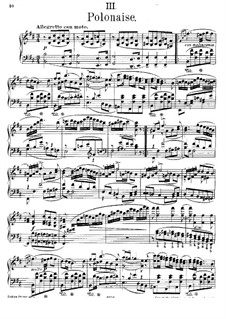 Четыре польских народных танца, Op.55: No.2 Polonaise, for piano by Мориц Мошковский