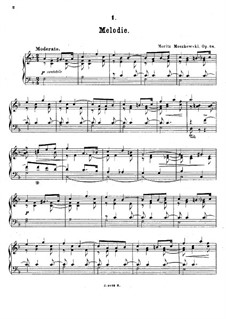 Пять фортепианных пьес, Op.18: Сборник by Мориц Мошковский