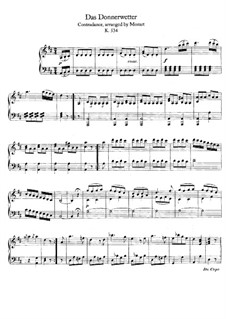 Das Donnerwetter (Contredance), K.534: For piano by Вольфганг Амадей Моцарт