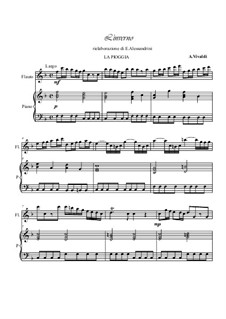 Концерт для скрипки с оркестром No.4 фа минор 'Зима', RV 297: Fragment, for flute and piano by Антонио Вивальди