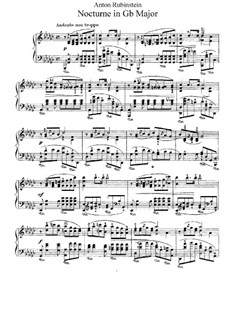 Ноктюрн соль-бемоль мажор, Op.28 No.1: Для фортепиано by Антон Рубинштейн