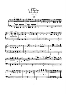 Шесть полонезов, D.824 Op.61: Для фортепиано в 4 руки by Франц Шуберт