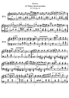 Тридцать четыре сентиментальных вальса, D.779 Op.50: Сборник by Франц Шуберт