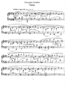Вальс ля-бемоль мажор, Op.38: Для фортепиано by Александр Скрябин