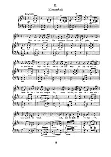 No.12 Одиночество: Для голоса и фортепиано by Франц Шуберт