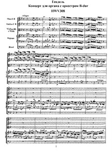 Концерт No.3 си-бемоль мажор, HWV 308: Партитура by Георг Фридрих Гендель