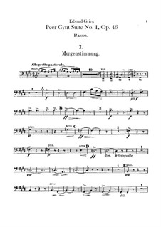 Сюита No.1, Op.46: Партия контрабаса by Эдвард Григ