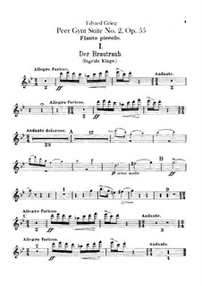 Сюита No.2, Op.55: Партии флейт by Эдвард Григ