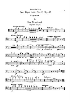 Сюита No.2, Op.55: Партии фаготов by Эдвард Григ