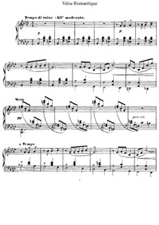 Романтический вальс, L.71: Для фортепиано by Клод Дебюсси