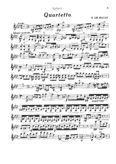 Струнный квартет фа минор: Партии by Karl Emanuel Macan