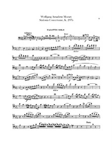 Концертная симфония для оркестра ми-бемоль мажор, K.297b: Партия фагота by Вольфганг Амадей Моцарт