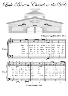 The Little Brown Church: Для фортепиано (легкий уровень) by William S. Pitts