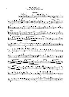 Увертюра: Партии I-II фаготов by Вольфганг Амадей Моцарт