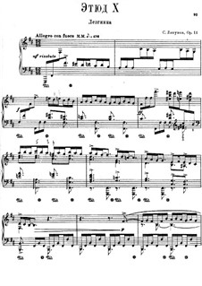 Двенадцать трансцендентных этюдов, Op.11: No.10 Лезгинка by Сергей Ляпунов