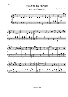 No.8 Вальс цветов: Для фортепиано (легкий уровень) by Петр Чайковский