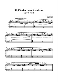 Nos.11-20: No.15 Allegretto vivace in E Major by Карл Черни