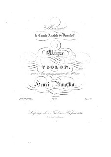 Элегия для скрипки и фортепиано, Op.17: Элегия для скрипки и фортепиано by Генрих Панофка