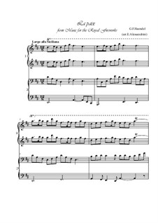 La Paix: Для фортепиано в 4 руки by Георг Фридрих Гендель