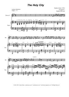 The Holy City: For french horn solo and piano by Stephen Adams