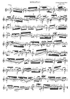 Соната для скрипки No.1 соль минор, BWV 1001: Для одного исполнителя by Иоганн Себастьян Бах